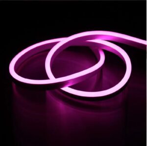 Гибкий светодиодный led неон smd для фотозон, вывесок розовый 6*12, 8*16 рез 10мм, 25мм, 1см